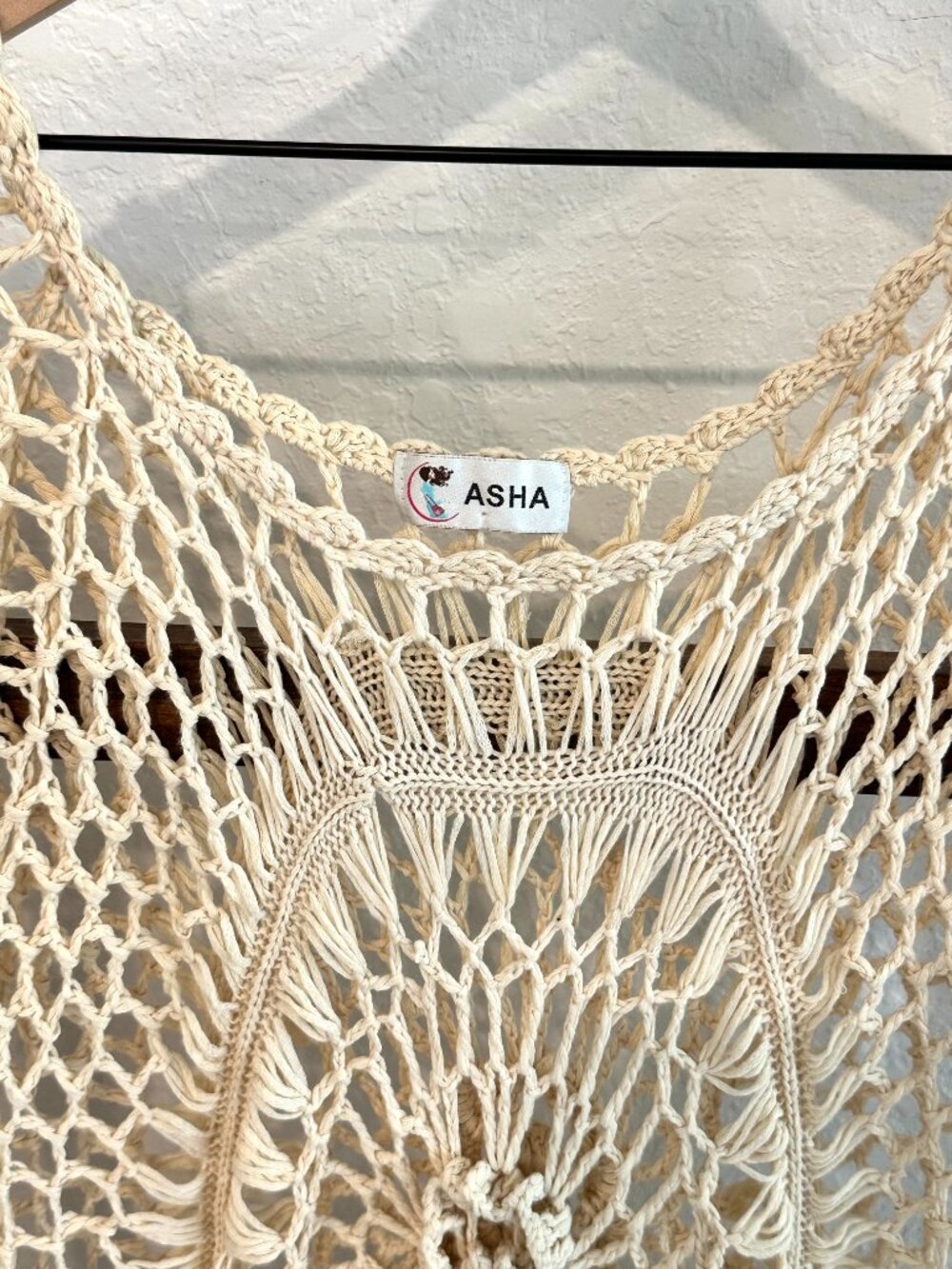 Asha White Crochet Swim Cover Up Dress Women’s Resort Beach Vacation - Picture 8 of 9